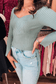 eesome Shirts & Tops Sweetheart Bliss Ribbed Knit Top