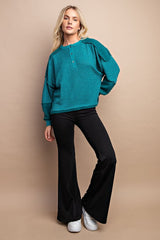 GiGio Shirts & Tops Teal Feeling Pullover