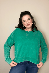 ZENANA Shirts & Tops Terry Pullover