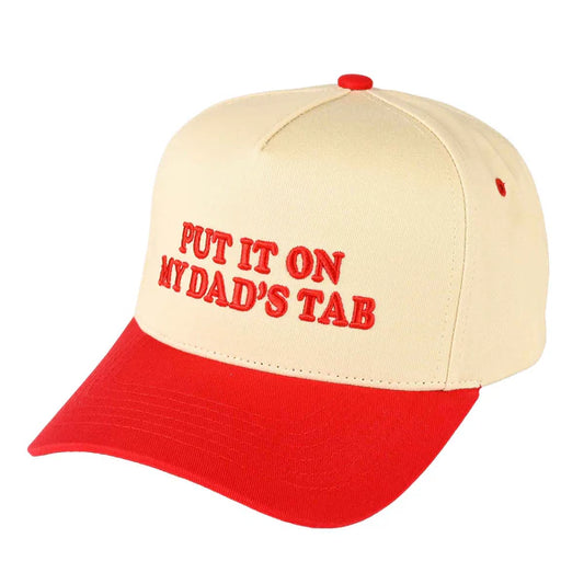 Put It On My Dad's Tab Trucker Hat