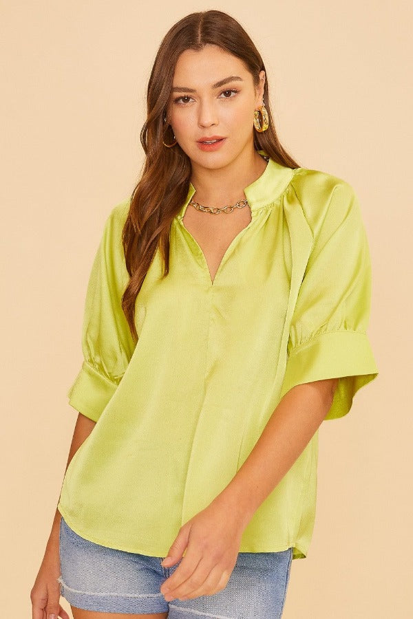 AnnieWear Tops Olive Me Top