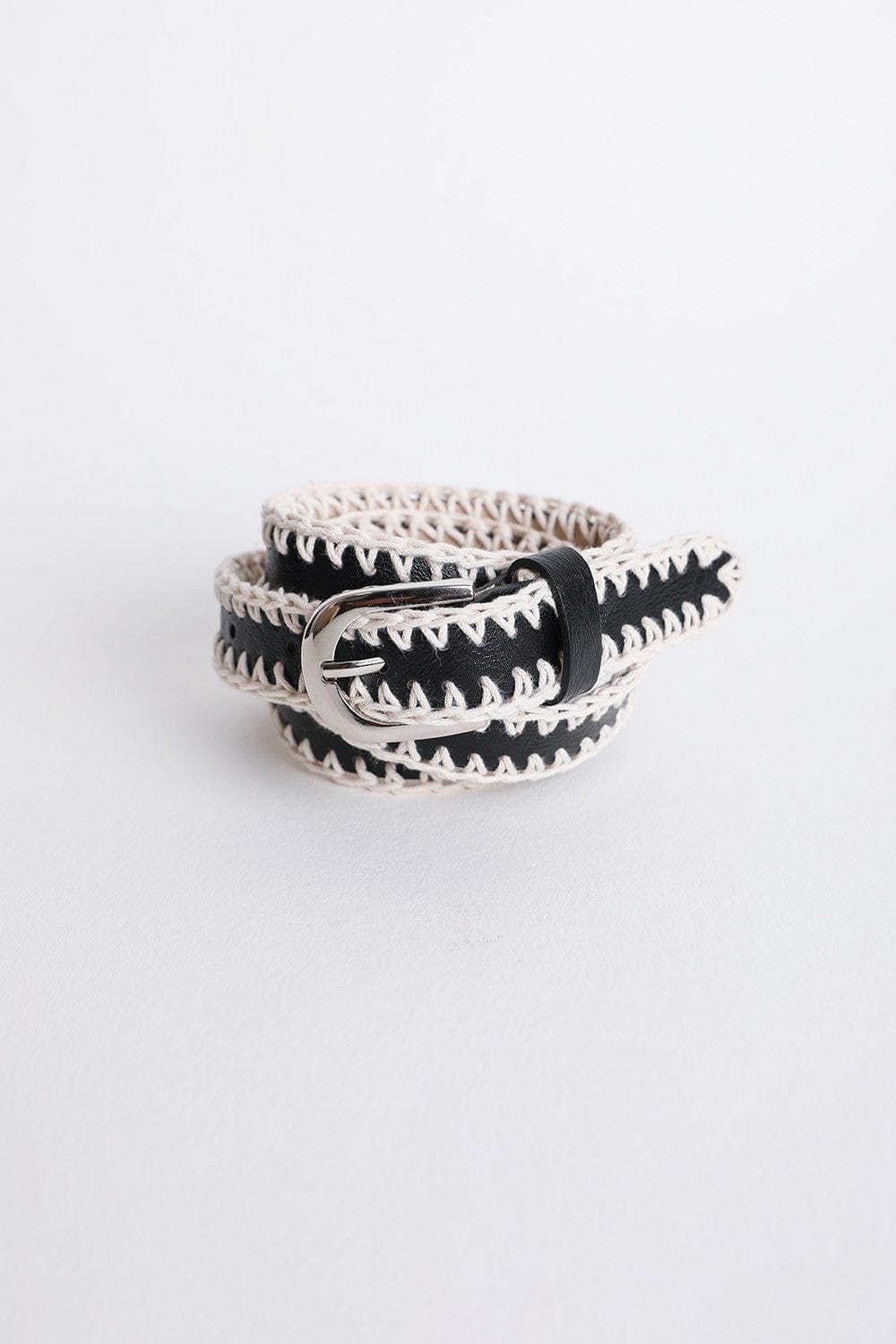 Leto Accessories Accessories Crochet Vegan Leather Belt