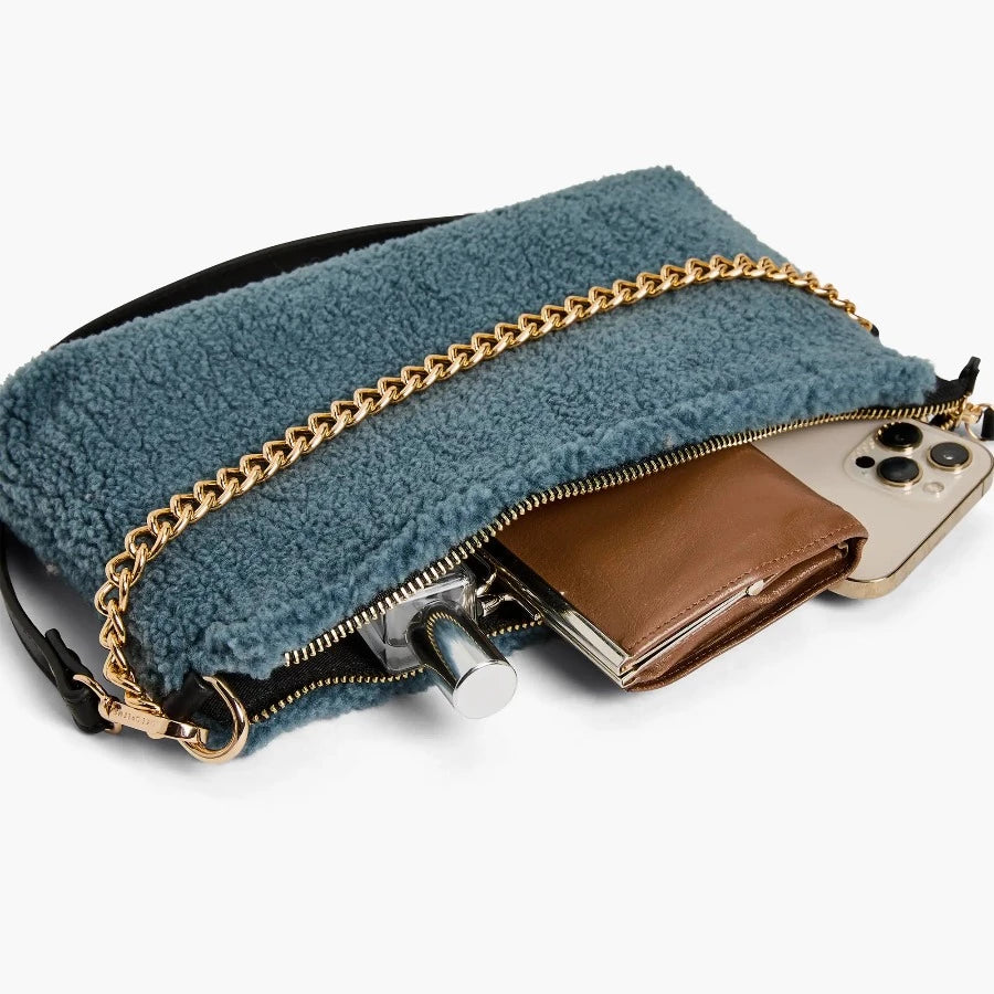 Like Dreams Accessories Demi Envelope Sherpa Shoulder Bag