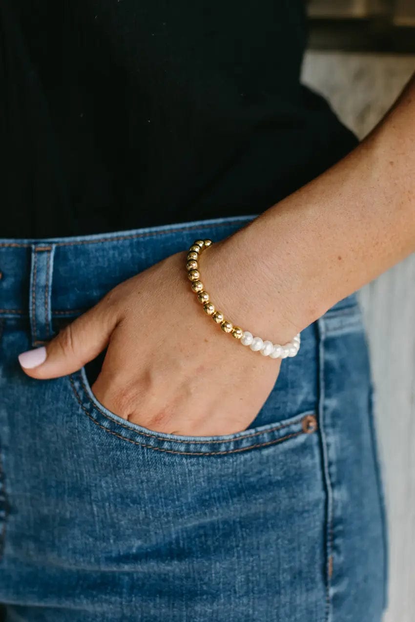 Cedar and Cypress Designs Accessories Half Pearl Bracelet