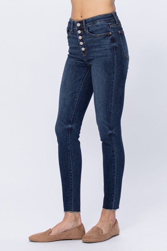 Shop Ravel Classic Buttonfly Cutoff Skinny Judy Blue