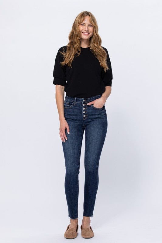 Shop Ravel Classic Buttonfly Cutoff Skinny Judy Blue