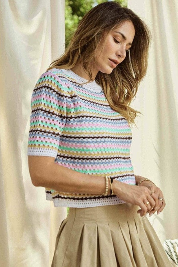 J.NNA Shirts & Tops Crochet Summer Top
