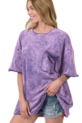 ZENANA Shirts & Tops Pocket Tee