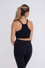 Mono B Square Front Ribbed Cropped Tank Top