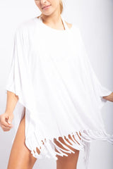 Mono B Swim Cover-Up with Fringe