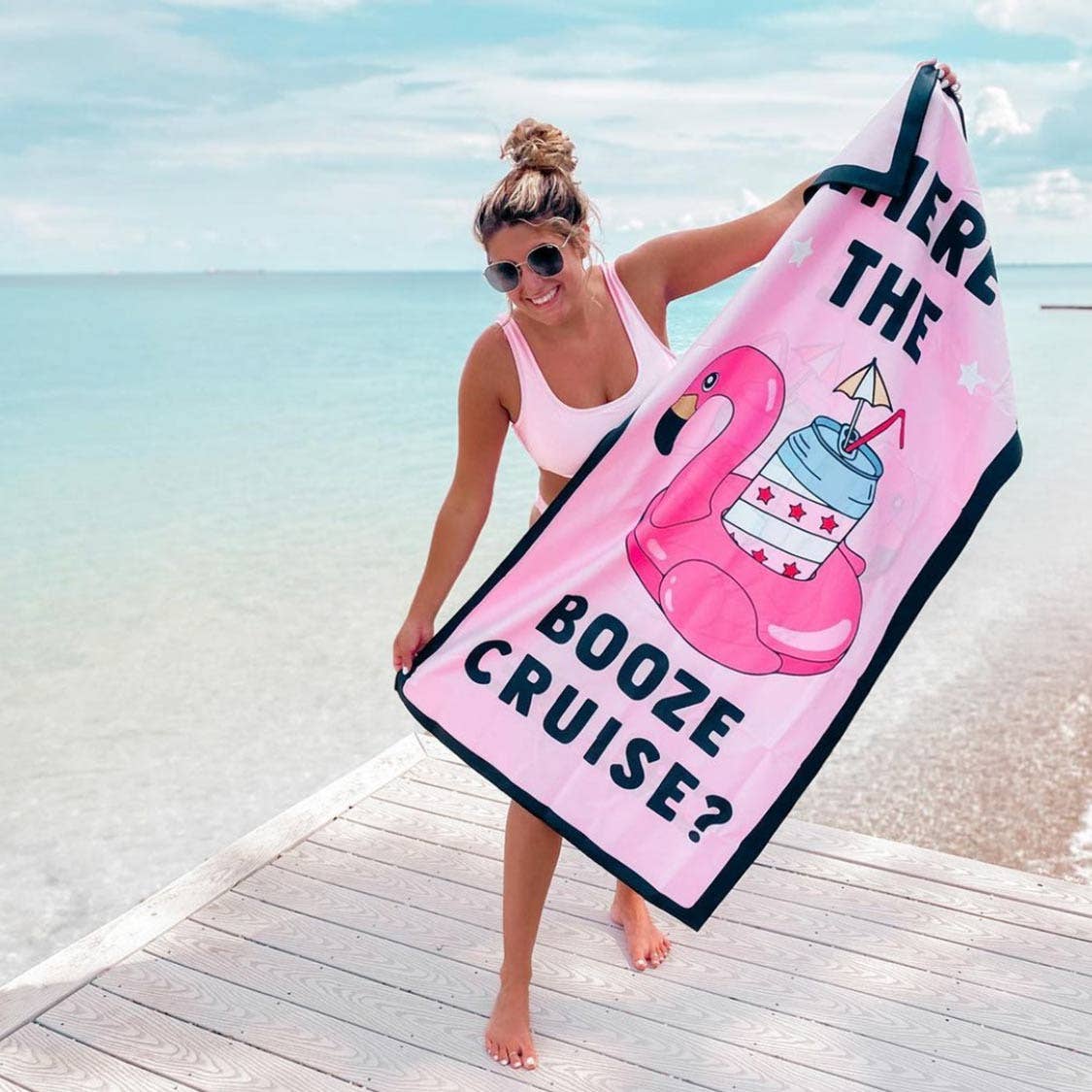 Katydid Where's The Booze Cruise Quick Dry Beach Towels